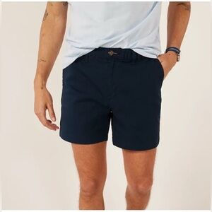 chubbies The Armadas 7" Flat Front Stretch Twill Navy Blue Shorts Men's Size 30